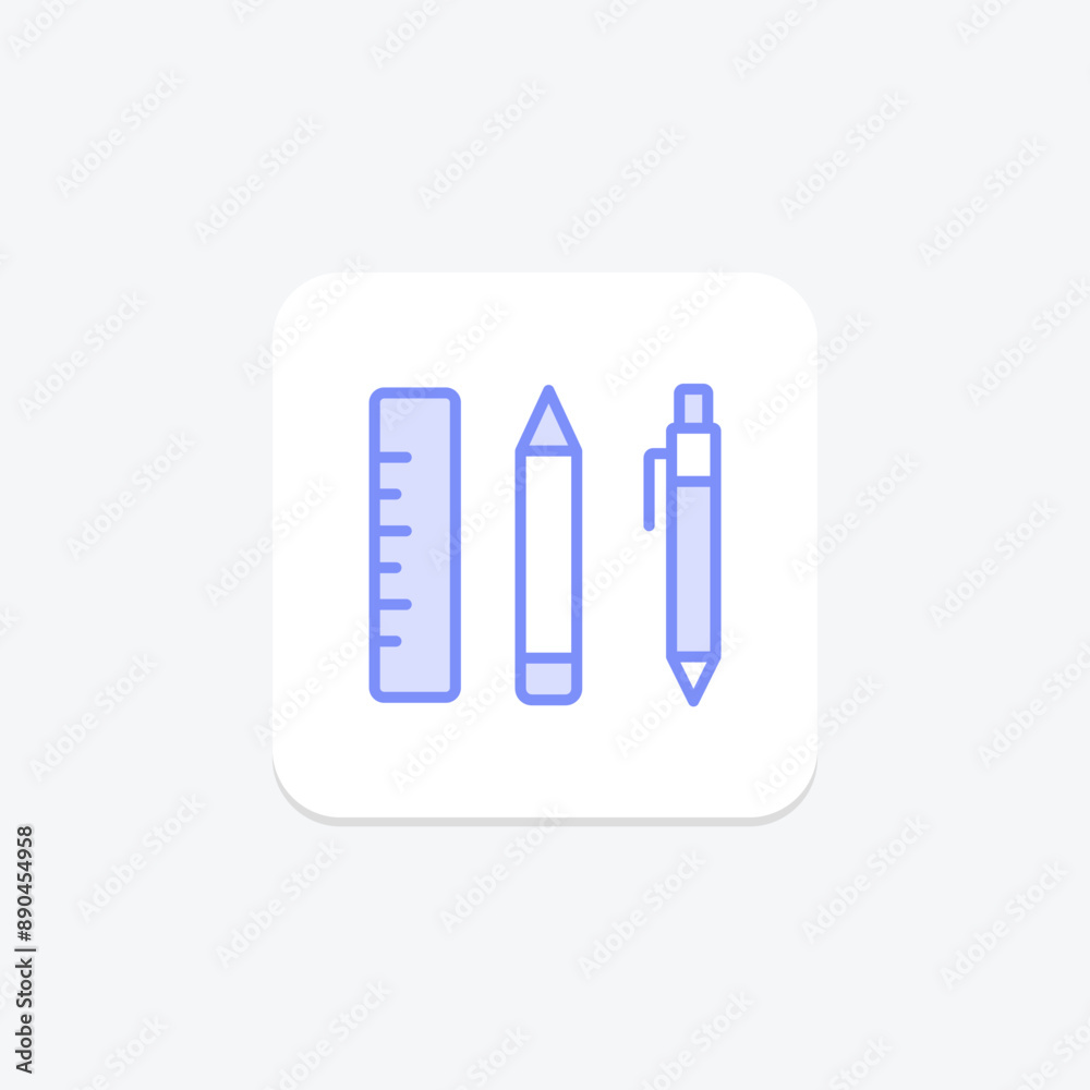Office Supplies duotone line icon , vector, pixel perfect, illustrator file Office Supplies duotone line icon , vector, pixel perfect, illustrator file
