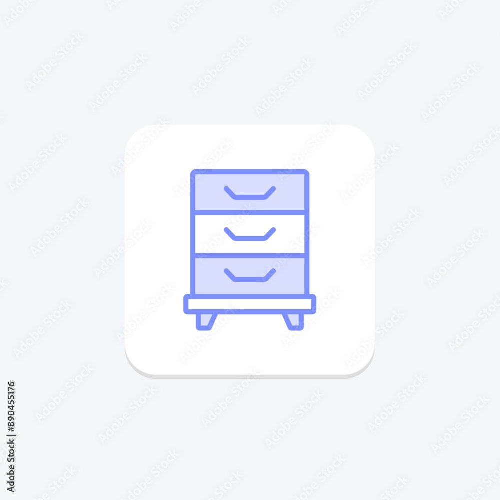 File Cabinet duotone line icon , vector, pixel perfect, illustrator file File Cabinet duotone line icon , vector, pixel perfect, illustrator file
