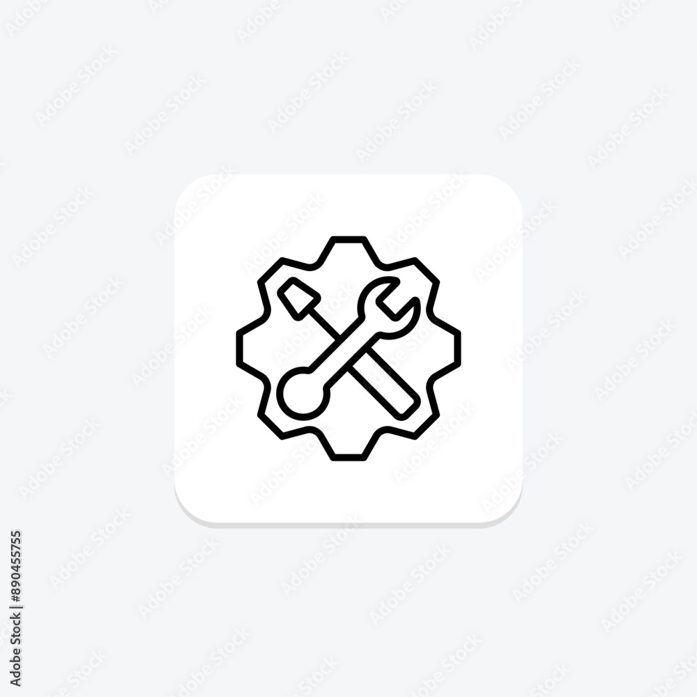 Fixing Process line icon , vector, pixel perfect, illustrator file Fixing Process line icon , vector, pixel perfect, illustrator file