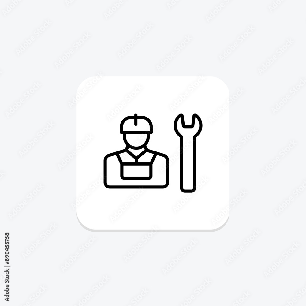 Technician line icon , vector, pixel perfect, illustrator file Technician line icon , vector, pixel perfect, illustrator file