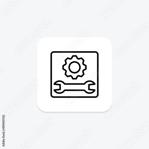 Maintenance line icon , vector, pixel perfect, illustrator file