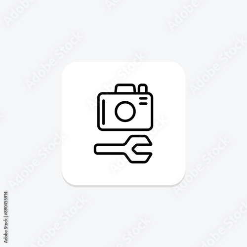 Camera Repair line icon , vector, pixel perfect, illustrator file
