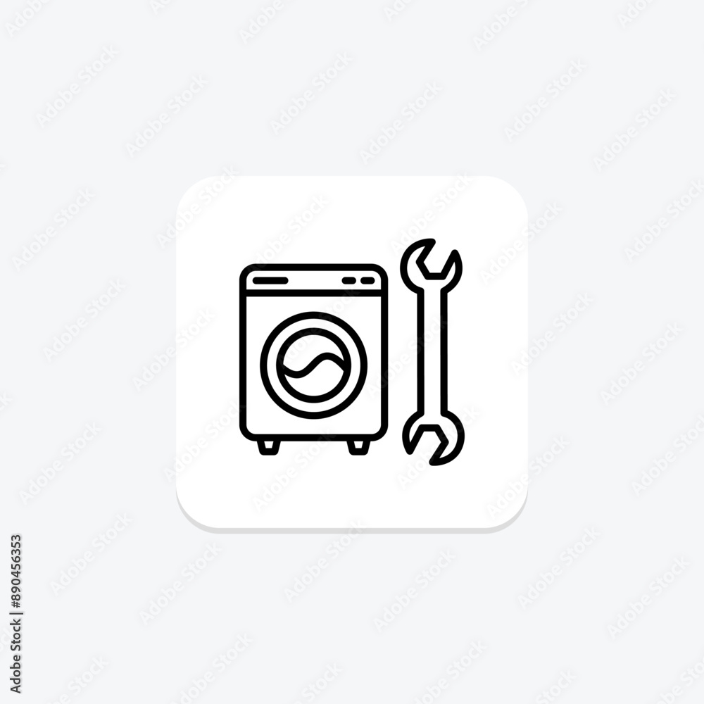 Appliance Repair line icon , vector, pixel perfect, illustrator file Appliance Repair line icon , vector, pixel perfect, illustrator file