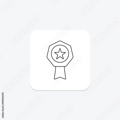 Warranty thinline icon , vector, pixel perfect, illustrator file