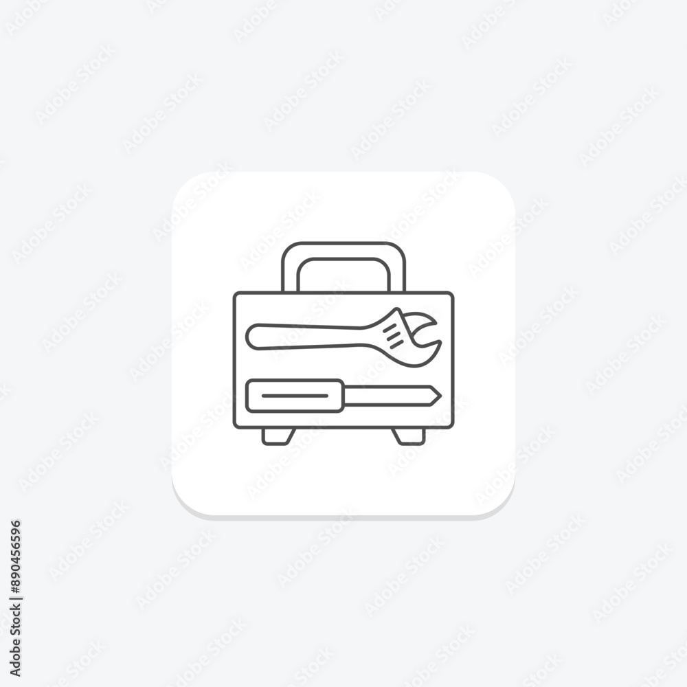 Dent Repair thinline icon , vector, pixel perfect, illustrator file Dent Repair thinline icon , vector, pixel perfect, illustrator file