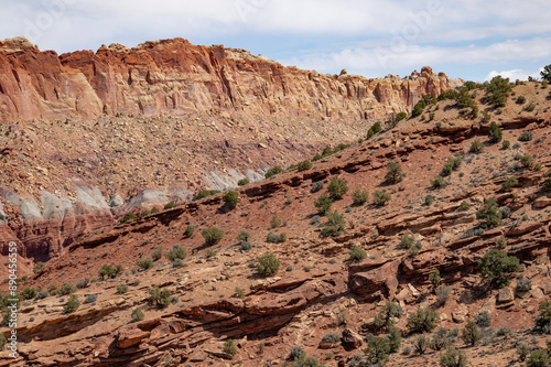 The Waterpocket Fold from the Fremont Gorge Trail, Capitol Reef National Park, Utah  photo