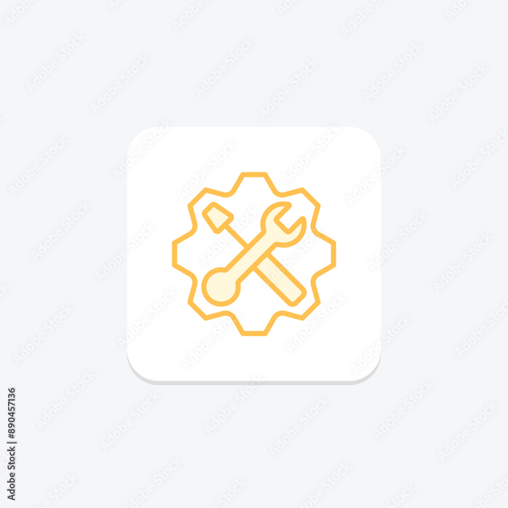Fixing Process duotone line icon , vector, pixel perfect, illustrator file Fixing Process duotone line icon , vector, pixel perfect, illustrator file