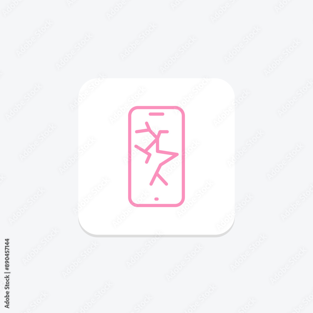 Broken Device duotone line icon , vector, pixel perfect, illustrator file Broken Device duotone line icon , vector, pixel perfect, illustrator file