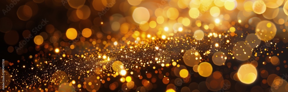 Abstract Bokeh Background With Golden and Orange Lights Abstract Bokeh Background With Golden and Orange Lights