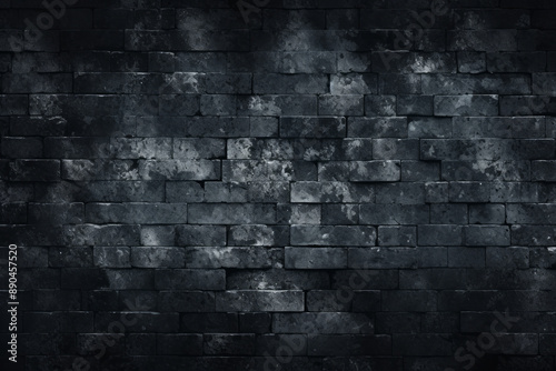 Processed collage of black brick wall surface texture. Background for banner, backdrop or texture