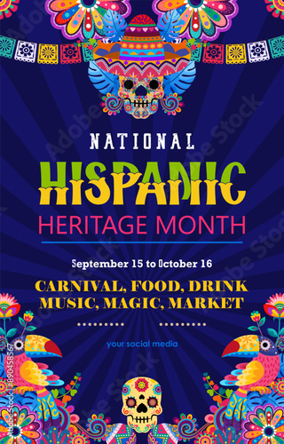 hispanic heritage month poster background