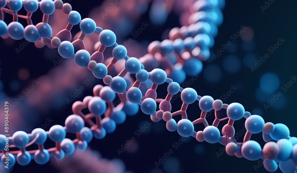 Holographic rendering of a DNA chromosomes representing digital, high-tech advances in medicine and human health. Holographic rendering of a DNA chromosomes representing digital, high-tech advances in medicine and human health.