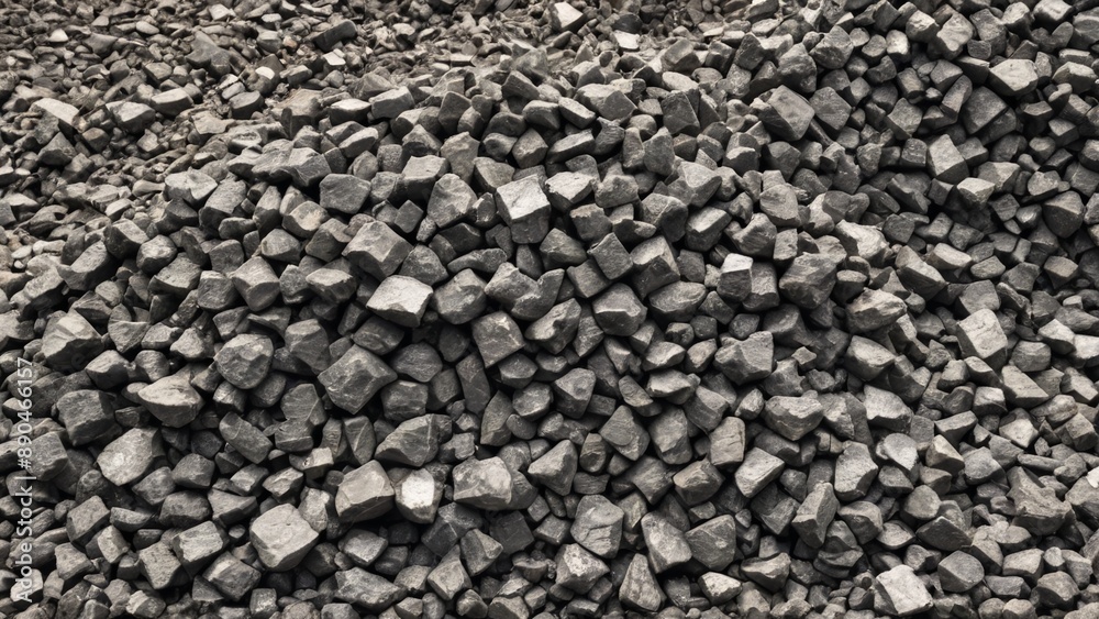 Shimmering Silver Platinum Ore Stack in Mining Industry Shimmering Silver Platinum Ore Stack in Mining Industry