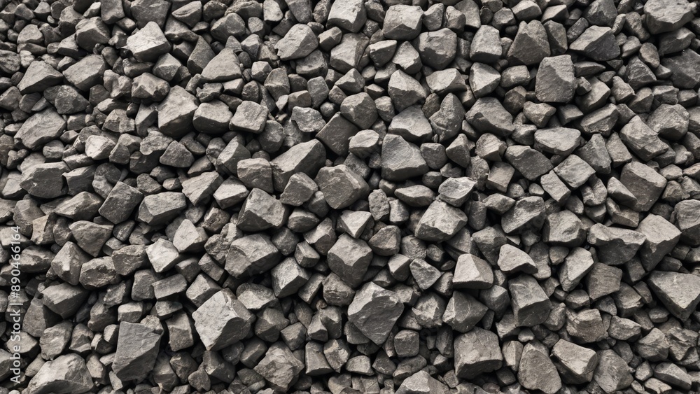 Shimmering Silver Platinum Ore Stack in Mining Industry