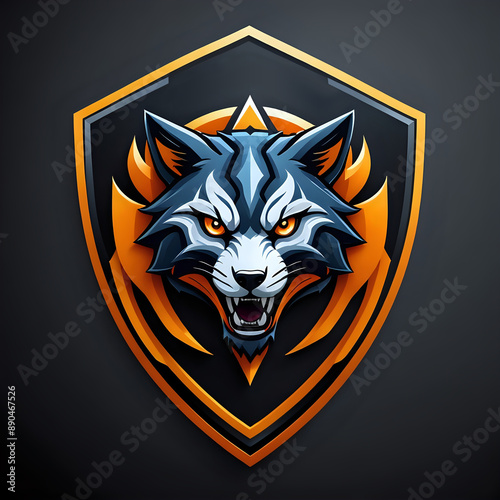 Wolf head mascot esport logo