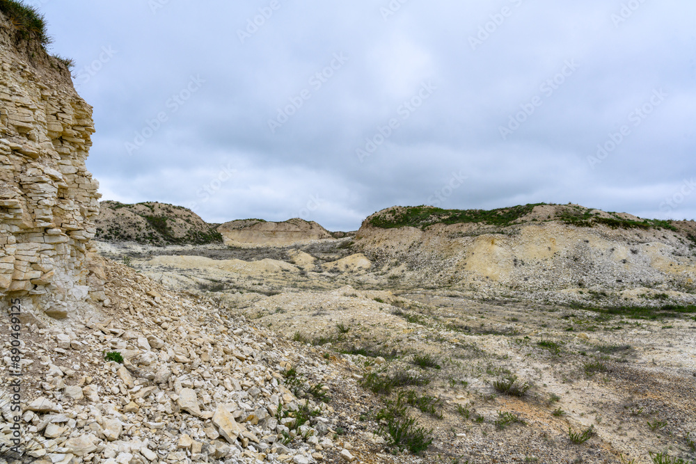 Landscape with chalk rocks in the steppes of Kazakhstan. Landscape with chalk rocks in the steppes of Kazakhstan.