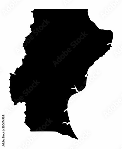 Santa Cruz Province silhouette map