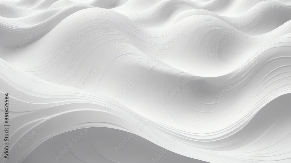 Fototapeta premium white waves pattern abstract background design