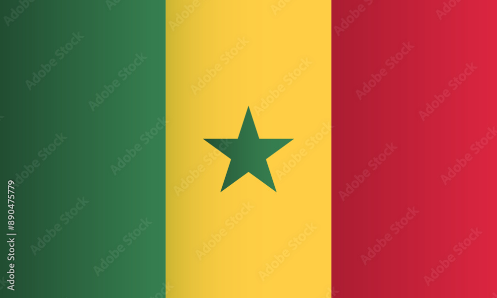 Senegal national flag. Vector illustration Senegal national flag. Vector illustration