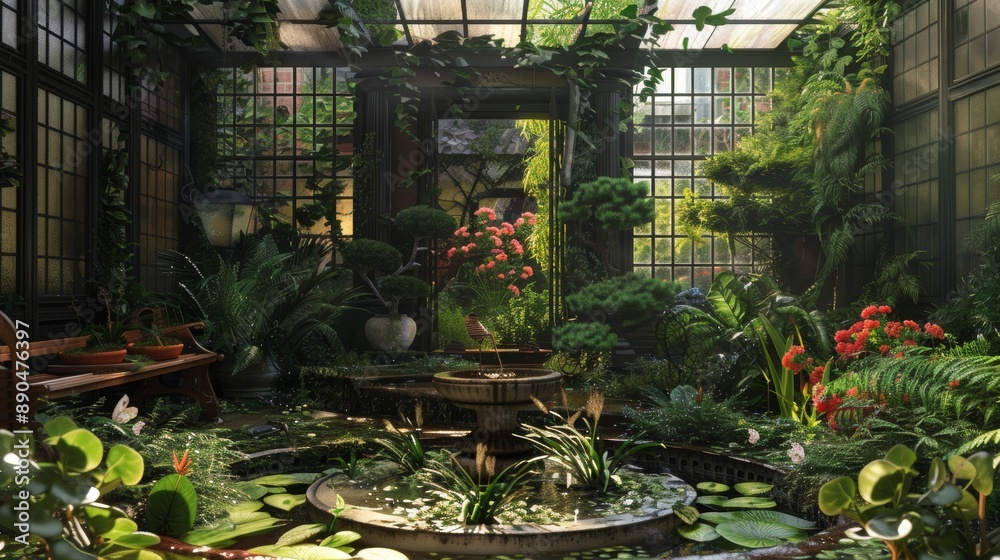 My flourishing garden teems with verdant splendor. My flourishing garden teems with verdant splendor.