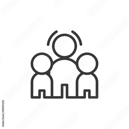 minimalist family line art icon logo symbol