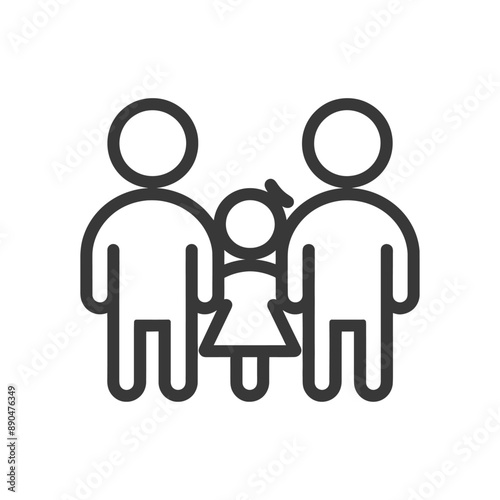 minimalist family line art icon logo symbol