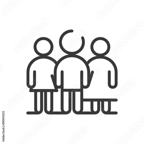 minimalist family line art icon logo symbol