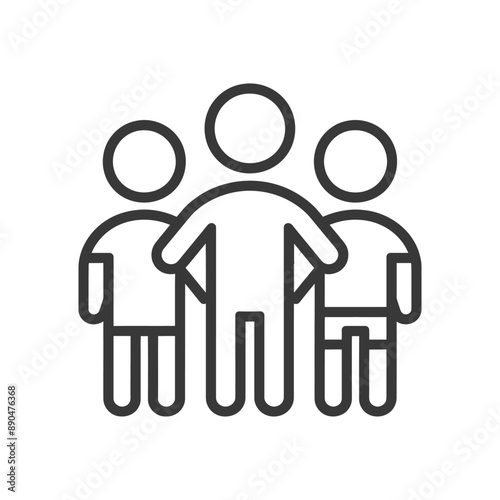 minimalist family line art icon logo symbol