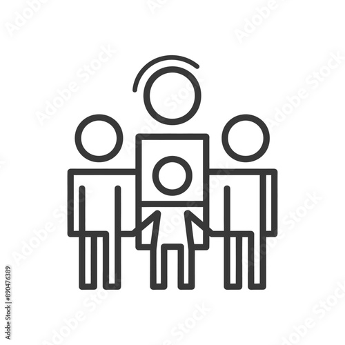 minimalist family line art icon logo symbol