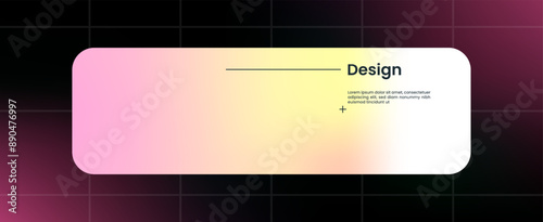 Modern design element in gradient color. Futuristic pop up interface.