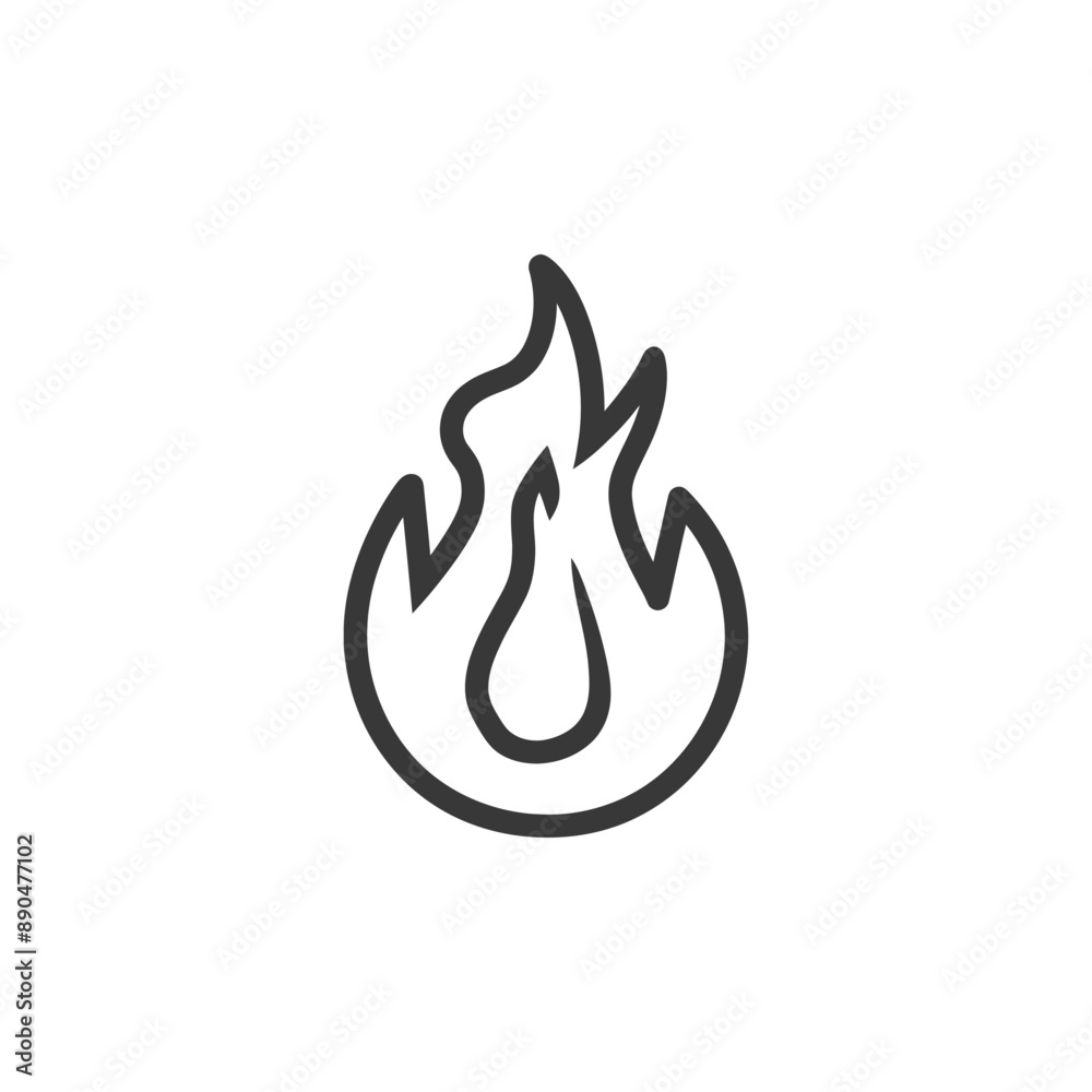 minimalist flame line art icon logo symbol minimalist flame line art icon logo symbol