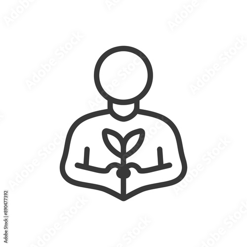 minimalist integrity line art icon logo symbol
