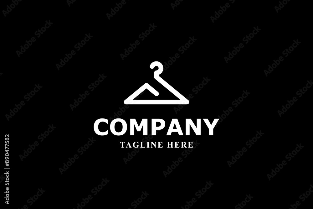 triangular clothes hanger and shop logo triangular clothes hanger and shop logo