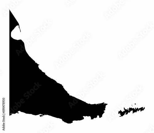 Tierra del Fuego Province silhouette map