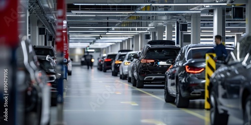 Wallpaper Mural Efficient Electric Bus Manufacturing and Rental Facility: Automated Assembly Line for Public Transit Vehicles with AI-Driven Technology. Sustainable Transportation Hub Showcasing Modern Electric Bus P Torontodigital.ca