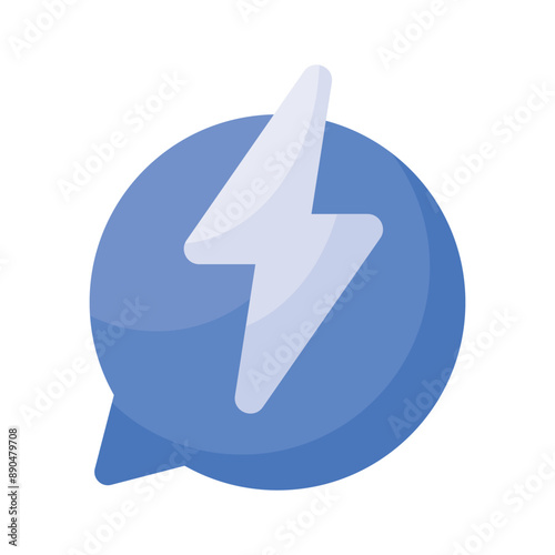 Messenger app icon vector design in editable style