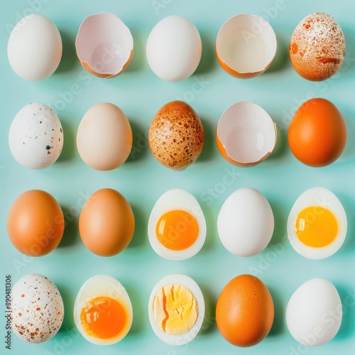 A collection of egg-themed photos that can be used for social media posts By Generated AI photo