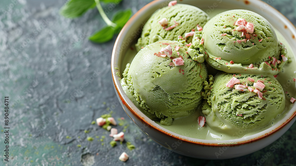 Matcha Ice Cream: homemade ice cream with matcha powder.