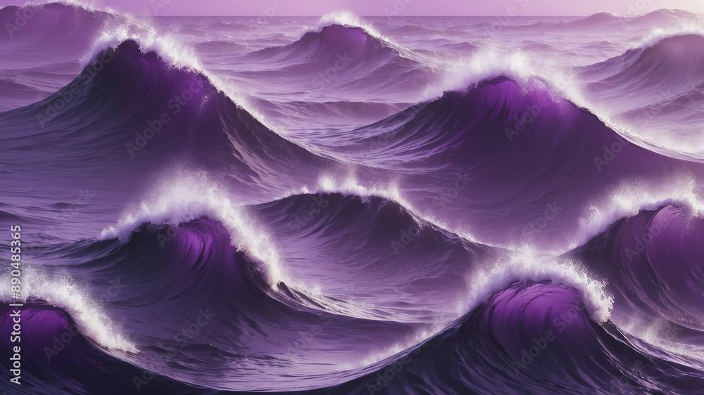 Obraz premium purple ocean waves abstract background design