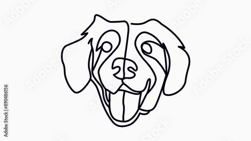 dog one line continuous line art video