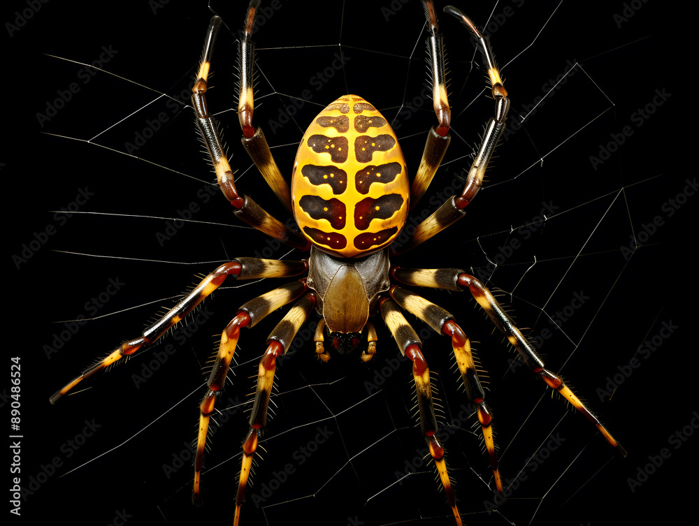 Fototapeta premium spider on a black background