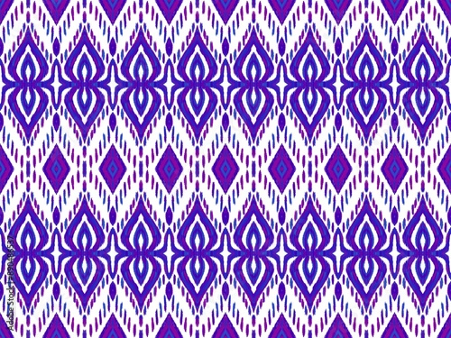 Ethnic Ikat oriental traditional tribal seamless pattern design for background, texture, decoration, rug, wallpaper, clothing, wrap, batik, fabric, embroidery style