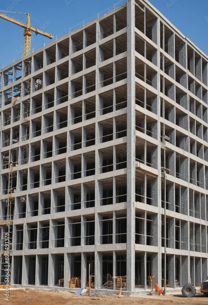 A split-image showcasing the construction of a building from start to finish. A split-image showcasing the construction of a building from start to finish.