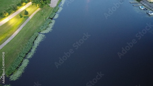 Drone view shoots, city, forest, landmarks