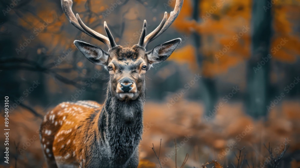 hyperrealistic deer portrait in the forest hyperrealistic deer portrait in the forest