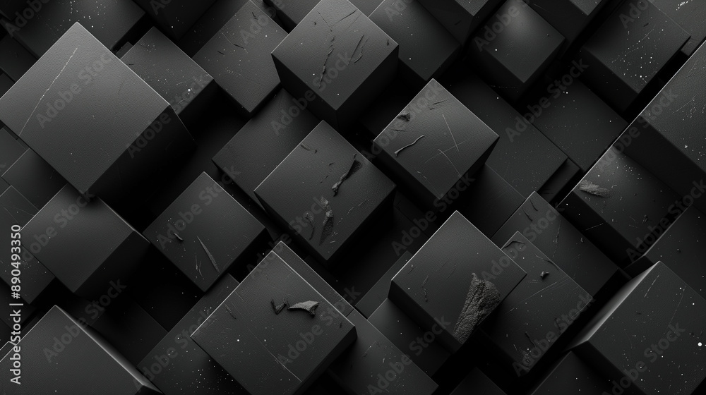 abstract background with black rock cubes, modern 3d wallpaper, business background abstract background with black rock cubes, modern 3d wallpaper, business background
