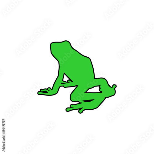 Sticker Green Frog Collection