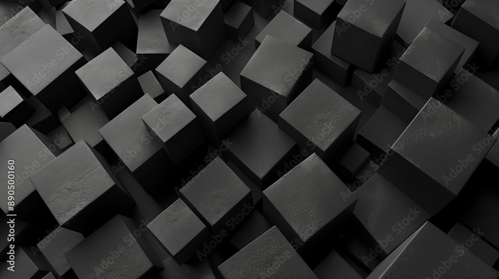 abstract background with black rock cubes, modern 3d wallpaper, business background abstract background with black rock cubes, modern 3d wallpaper, business background