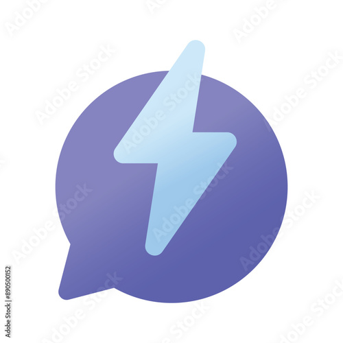 Messenger app icon vector design in editable style