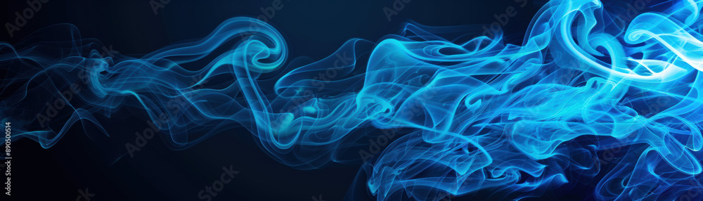Elegant blue smoke swirls set against a dark background, creating a dynamic and mesmerizing abstract visual. Ideal for creative designs and backgrounds. Elegant blue smoke swirls set against a dark background, creating a dynamic and mesmerizing abstract visual. Ideal for creative designs and backgrounds.